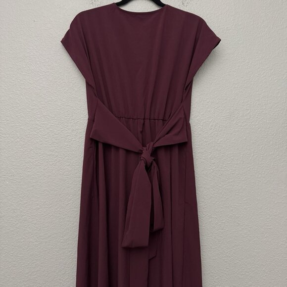 Halara Dress Medium Breezeful V-Neck Short Sleeve Pockets Tie Back Quick Dry - Picture 10 of 13